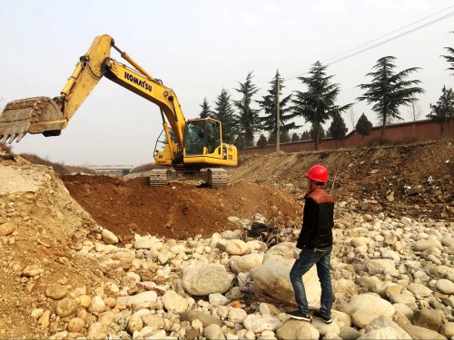 澄合分公司草堂寺健康養(yǎng)老示范項(xiàng)目紫溝河防洪工程正式破土動工