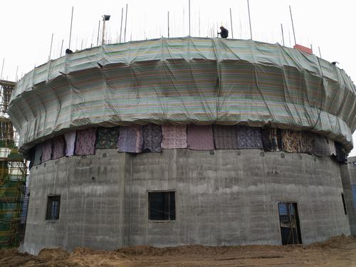 陜煤建設韓城分公司土建五項目部大干快上搶工期滑模施工節節高