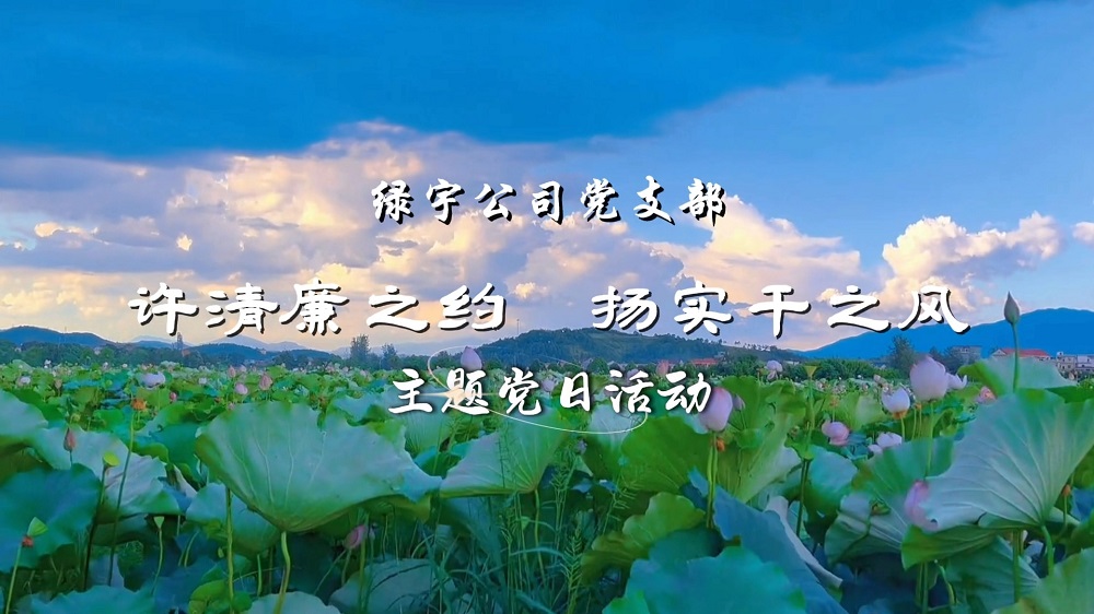 許清廉之約 揚實干之風——綠宇公司黨支部主題黨日活動